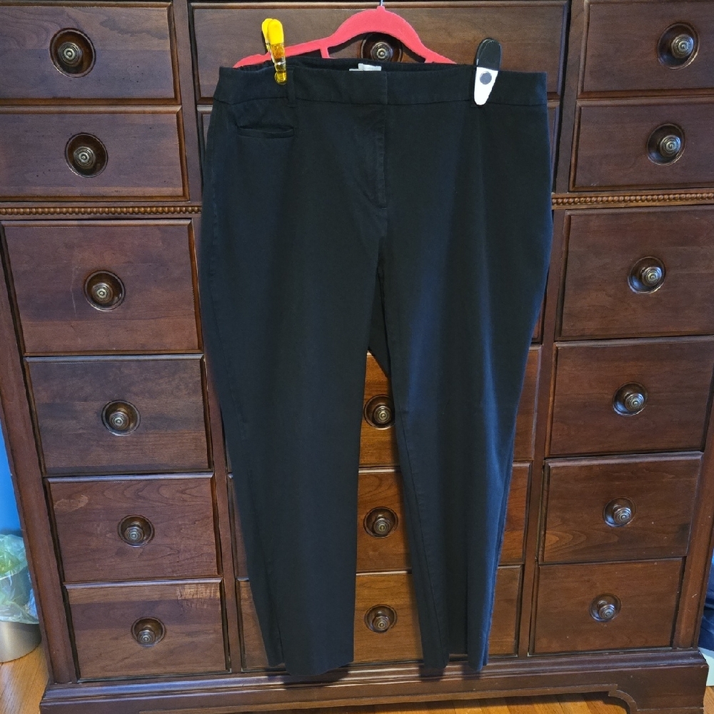 Talbot's Curvy Straight Leg Pants Black Size 18W